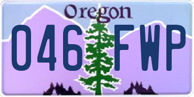 OR license plate 046FWP