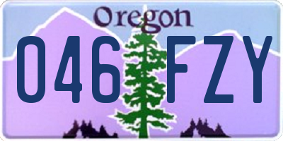OR license plate 046FZY