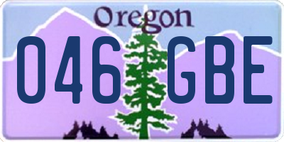 OR license plate 046GBE