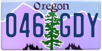 OR license plate 046GDY