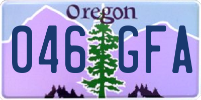 OR license plate 046GFA