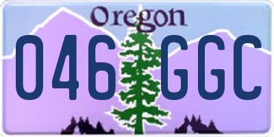 OR license plate 046GGC