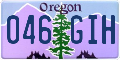 OR license plate 046GIH