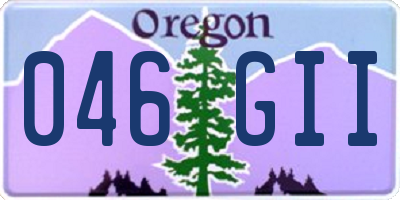 OR license plate 046GII