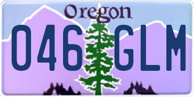 OR license plate 046GLM
