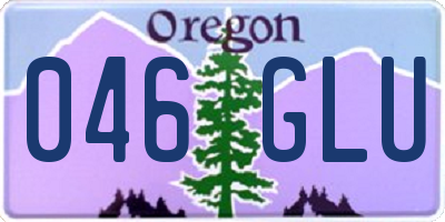 OR license plate 046GLU