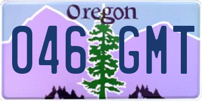 OR license plate 046GMT