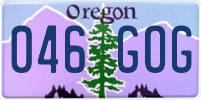 OR license plate 046GOG