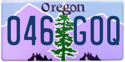 OR license plate 046GOQ