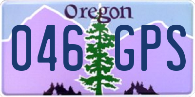 OR license plate 046GPS
