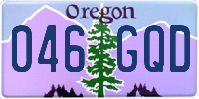 OR license plate 046GQD
