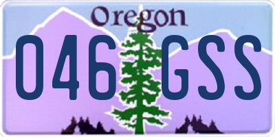 OR license plate 046GSS