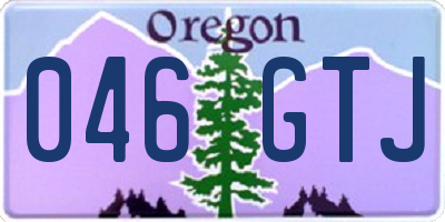 OR license plate 046GTJ