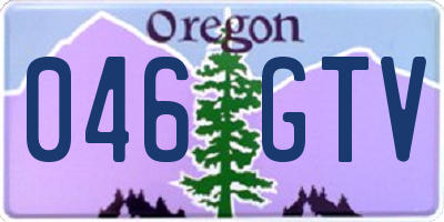 OR license plate 046GTV