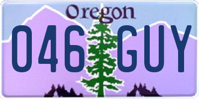 OR license plate 046GUY