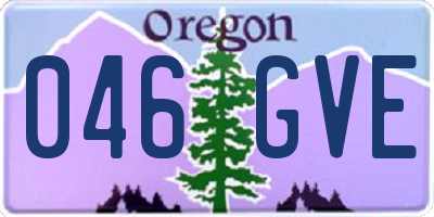 OR license plate 046GVE