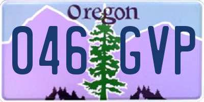 OR license plate 046GVP