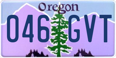 OR license plate 046GVT