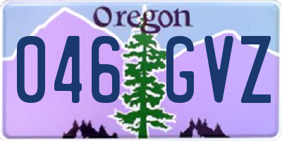 OR license plate 046GVZ