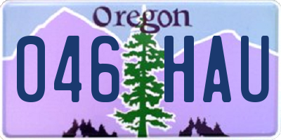 OR license plate 046HAU