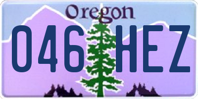OR license plate 046HEZ