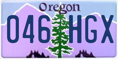 OR license plate 046HGX