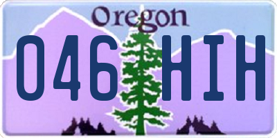 OR license plate 046HIH