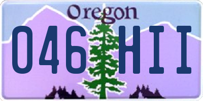 OR license plate 046HII