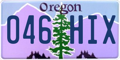 OR license plate 046HIX