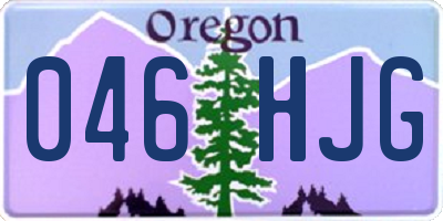 OR license plate 046HJG