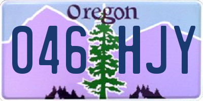 OR license plate 046HJY