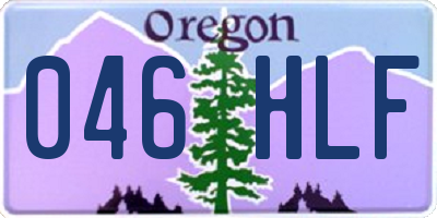 OR license plate 046HLF