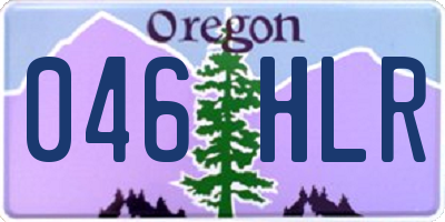 OR license plate 046HLR