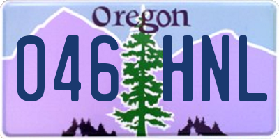 OR license plate 046HNL