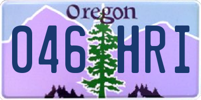 OR license plate 046HRI