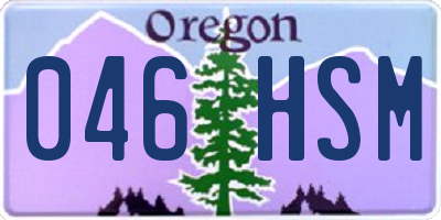 OR license plate 046HSM