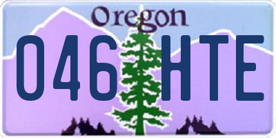 OR license plate 046HTE