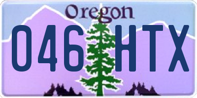 OR license plate 046HTX