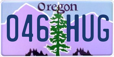 OR license plate 046HUG