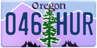 OR license plate 046HUR