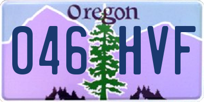 OR license plate 046HVF