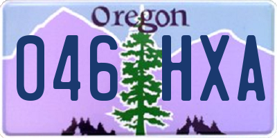 OR license plate 046HXA