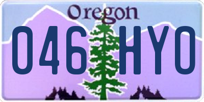 OR license plate 046HYO