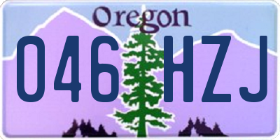OR license plate 046HZJ