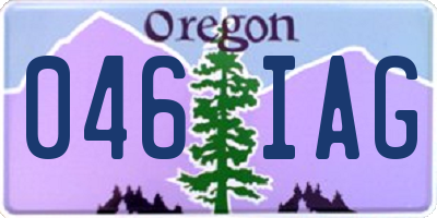 OR license plate 046IAG