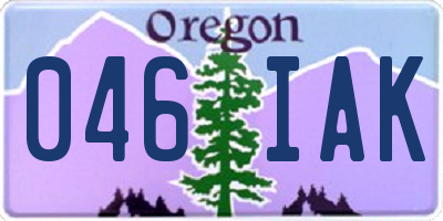 OR license plate 046IAK