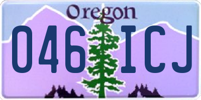 OR license plate 046ICJ