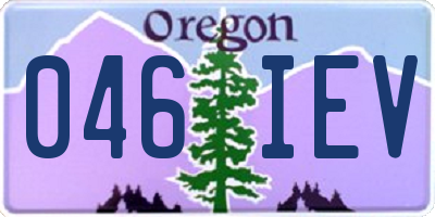 OR license plate 046IEV
