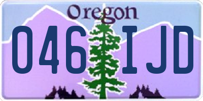 OR license plate 046IJD