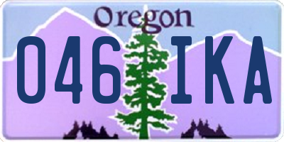 OR license plate 046IKA